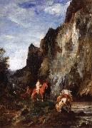 Eugene Fromentin Arab Horsemen in a Gorge Germany oil painting artist